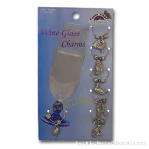 Wine Charm, Made of 3D Pewter, Customized Designs are Welcome